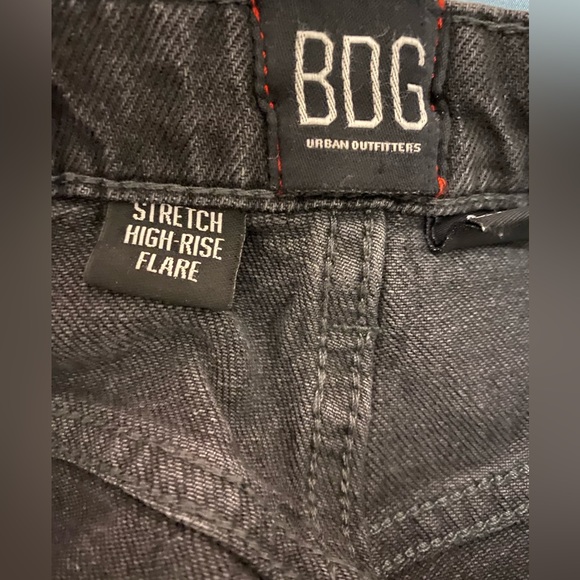 high waisted BDG black distressed denim flare jean - Picture 2 of 5